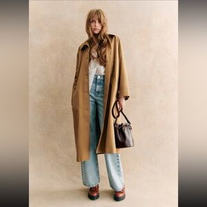 Sezane Clyde Coat in Camel